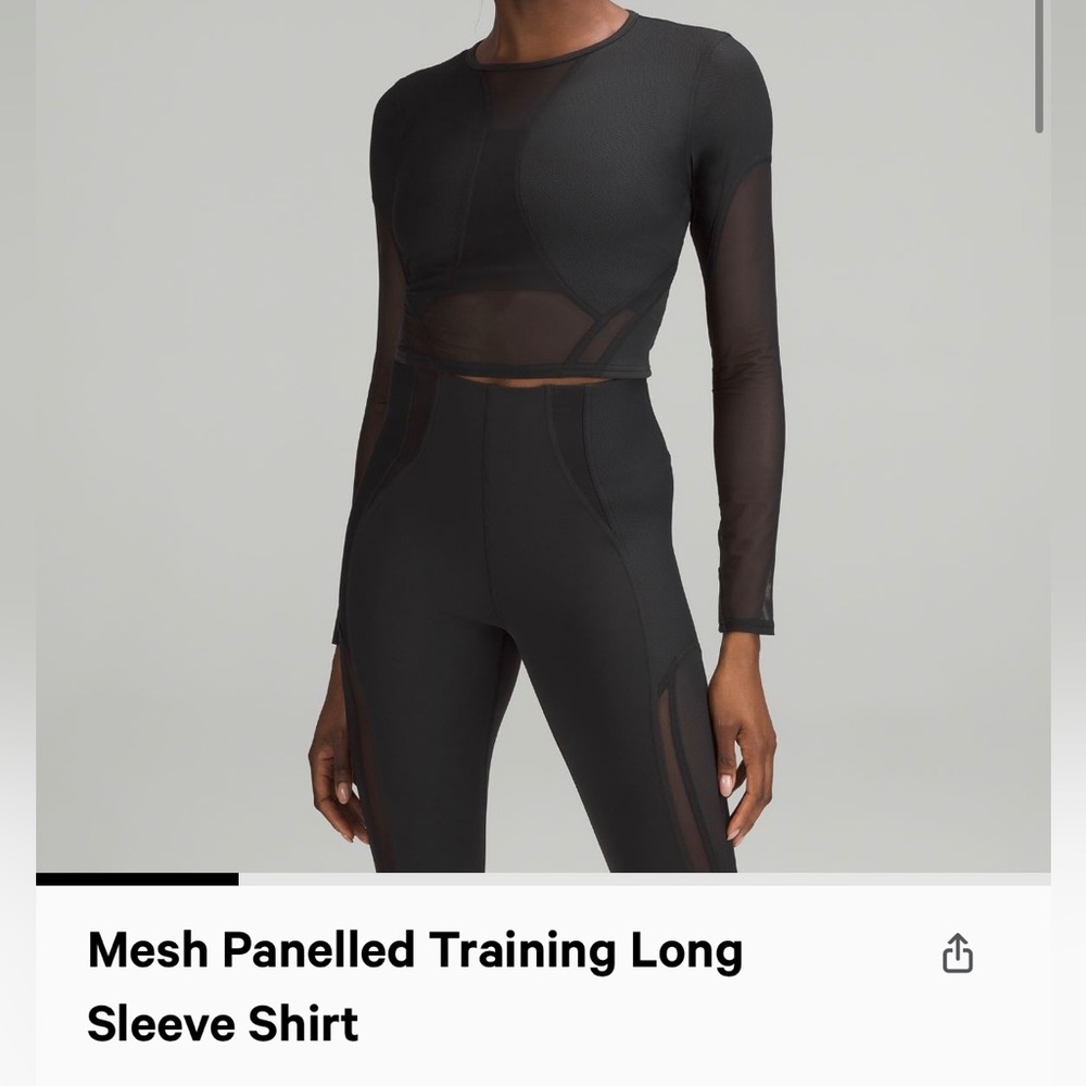 Lululemon Mesh Panelled Training Long Sleeve